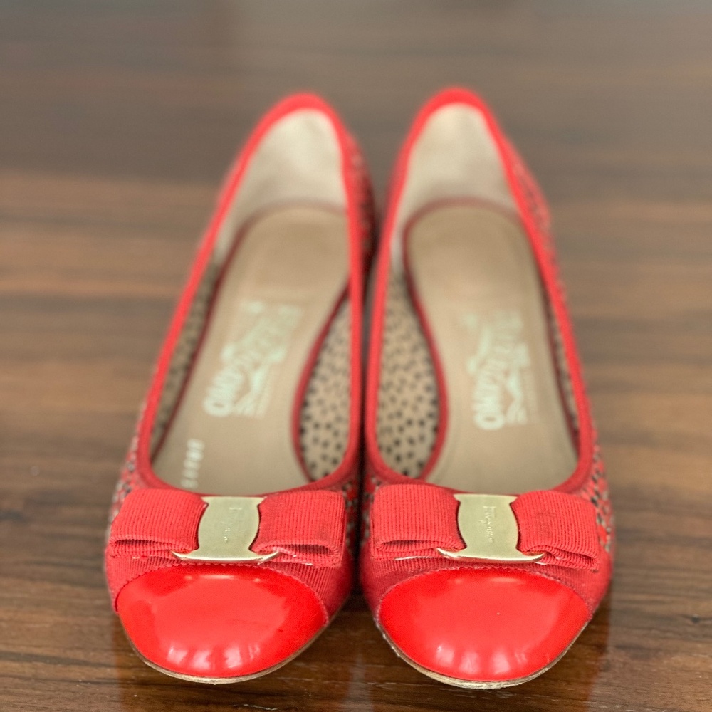 Ferragamo candy apple red